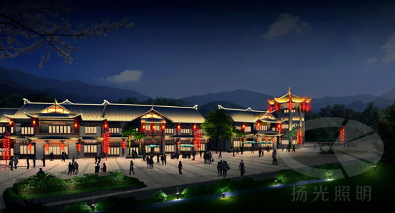 古建築泛光亮化效果圖