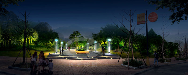 城市公園照明工程設計效（xiào）果圖