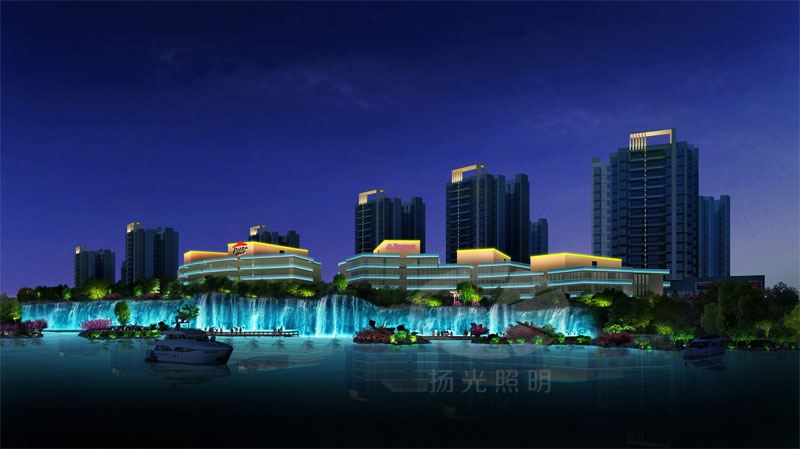 河岸夜景燈光工程（chéng）設計效（xiào）果圖