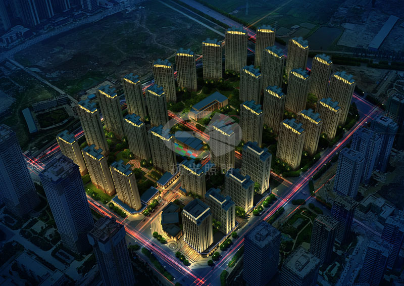 住宅（zhái）樓體亮化設計效（xiào）果圖一