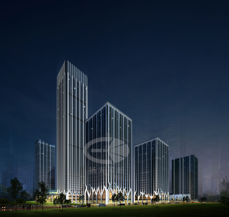 建築夜景燈光設計效果圖二