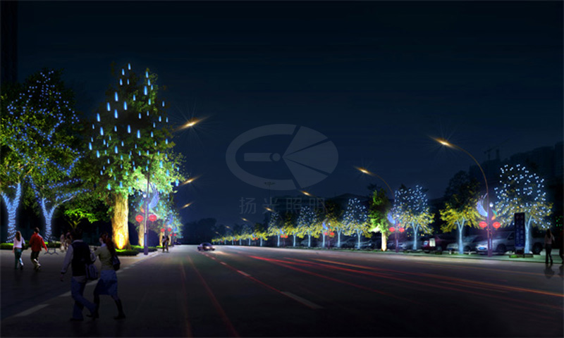 道路景观照明设计效果图