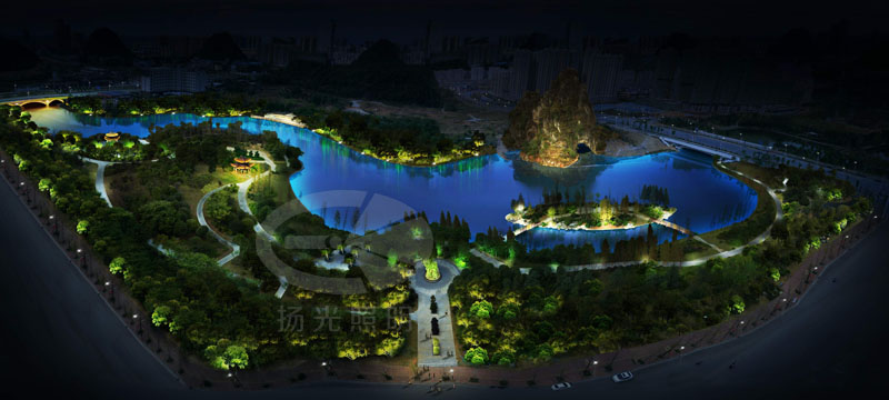 园林灯（dēng）光设计（jì）鸟瞰图
