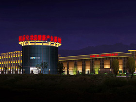 清遠韓後化妝品產業基地夜（yè）景照明（míng）工程