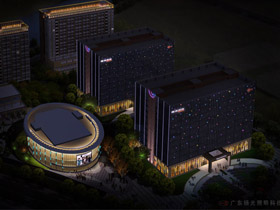 東莞搜於特（tè）辦公大樓夜景照明設計