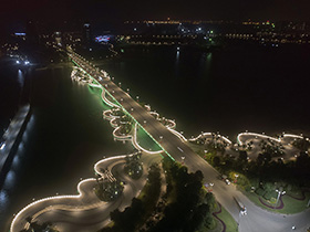 海花岛入岛桥梁（liáng）夜景照明工程
