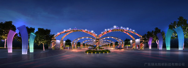 汕头方特欢（huān）乐世（shì）界花卉大（dà）道夜景照明（míng）